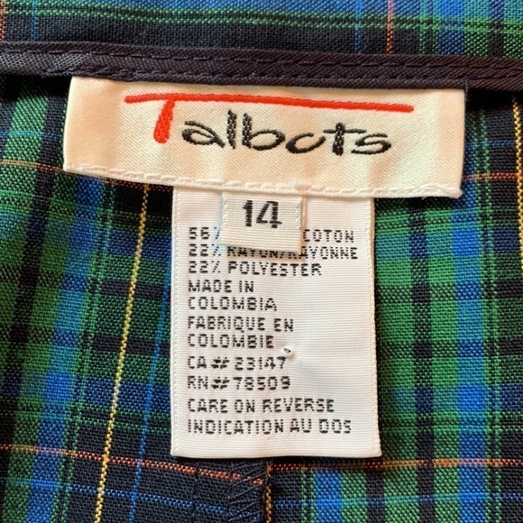 3-$30 Talbots size 14 plaid preppy school girl skort - Picture 3 of 4